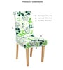 Green Printed Polyester 15x19 Inch Stretchable Chair Cover
