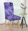 Purple Abstract Polyester 15x19 Inch Stretchable Chair Cover