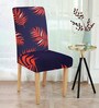 Purple Printed Polyester 15x19 Inch Stretchable Chair Cover