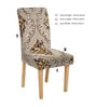 Brown Traditional Polyester 15x19 Inches Stretchable Chair Cover