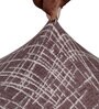 Brown Abstract Polyester 15x19 Inches Stretchable Chair Cover