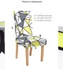 Yellow Printed Polyester 15 x 19 Inches Stretchable Chair Cover