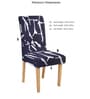 Black Printed Polyester 15 x 19 Inch Stretchable Chair Cover