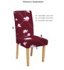 Maroon Florals Polyester 15x19 Inches Stretchable Chair Cover