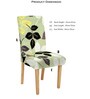 Green Printed Polyester 15x19 Inches Stretchable Chair Cover