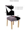 Black Printed Polyester 15x19 Inches Stretchable Chair Cover