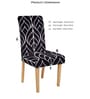 Black Printed Polyester 19x15 Inch Stretchable Chair Cover