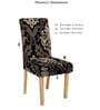 Black Traditional Polyester 15 x 19 Inches Stretchable Chair Cover