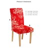 Red Printed Polyester 15x19 Inches Stretchable Chair Cover
