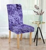 Purple Abstract Polyester 15x19 Inches Stretchable Chair Cover