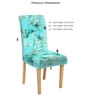 Blue Printed Polyester 15x19 Inches Stretchable Chair Cover