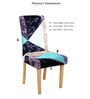 Multicolor Printed Polyester 15x19 Inches Stretchable Chair Cover