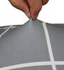 Grey Printed Polyester 15 x 19 Inches Stretchable Chair Cover