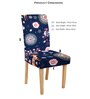 Blue Abstract Polyester 15x19 Inches Stretchable Chair Cover