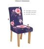 Purple Printed Polyester 15x19 Inches Stretchable Chair Cover
