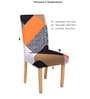 Orange Printed Polyester 15 x 19 Inches Stretchable Chair Cover
