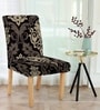 Black Traditional Polyester 15 x 19 Inches Stretchable Chair Cover