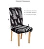Black Leaf Printed Polyester 15x19 Inch Stretchable Chair Cover