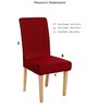 Maroon Solid Polyester 15x19 Inches Stretchable Chair Covers (Pack of 4)