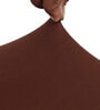 Brown Printed Polyester 15x19 Inches Stretchable Chair Covers (Pack of 4)