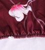 Maroon Florals Polyester 15x19 Inches Stretchable Chair Covers (Set of 4)