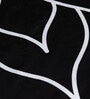 Black Abstract Polyester 15x19 Inches Stretchable Chair Covers (Set of 4)
