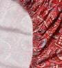 Red Printed Polyester 15x19 Inches Stretchable Chair Covers (Set of 4)
