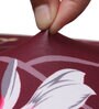 Maroon Florals Polyester 15x19 Inches Stretchable Chair Covers (Set of 4)