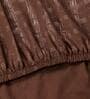 Brown Checkered Polyester 15x19 Inches Stretchable Chair Covers (Set of 4)