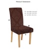 Brown Traditional Polyester 15x19 Inches Stretchable Chair Covers (Set of 4)