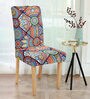 Multicolor Printed Polyester 15x19 Inches Stretchable Chair Covers (Set of 4)