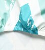 Blue Geometric Polyester 15x19 Inches Stretchable Chair Covers (Set of 4)