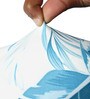 Blue Printed Polyester 15x19 Inches Stretchable Chair Covers (Set of 4)