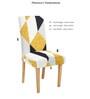 Yellow Printed Polyester 15 x 19 Inches Stretchable Chair Covers (Set of 4)