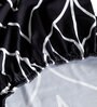 Black Abstract Polyester 15x19 Inches Stretchable Chair Covers (Pack of 6)