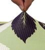 Green Leaf Printed Polyester 15x19 Inches Stretchable Chair Covers (Set of 6)