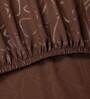 Brown Geometric Polyester 15x19 Inches Stretchable Chair Covers (Set of 6)