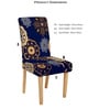 Blue Traditional Polyester 15x19 Inches Stretchable Chair Covers (Set of 6)