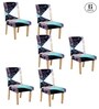 Multicolor Printed Polyester 15 x 19 Inches Stretchable Chair Covers (Set of 6)
