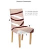 Beige Abstract Polyester 15 x 19 Inches Stretchable Chair Covers (Set of 8)