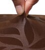 Brown Geometric Polyester 15x19 Inches Stretchable Chair Covers (Pack of 8)