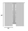Black Solid Polyester 5 Ft Semisheer Eyelet Window Curtains (Set of 2)