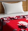 Red Polyester 210 GSM Single Bed Ac Room Blanket