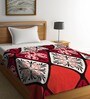 Red Polyester 210 GSM Single Bed Ac Room Blanket
