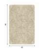 Polyester Solid Machine Made Carpet, 4 X 6 Feet, Beige