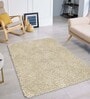 Polyester Solid Machine Made Carpet, 4 X 6 Feet, Beige
