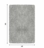 Polyester Solid Machine Made Carpet, 4 X 6 Feet, Grey