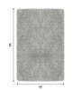 Polyester Solid Machine Made Carpet, 4 x 6 feet, Grey