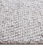 Polyester Solid Machine Made Carpet, 4 X 6 Feet, Light Grey