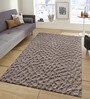 Polyester Solid Machine Made Carpet, 5 X 7 Feet, Brown